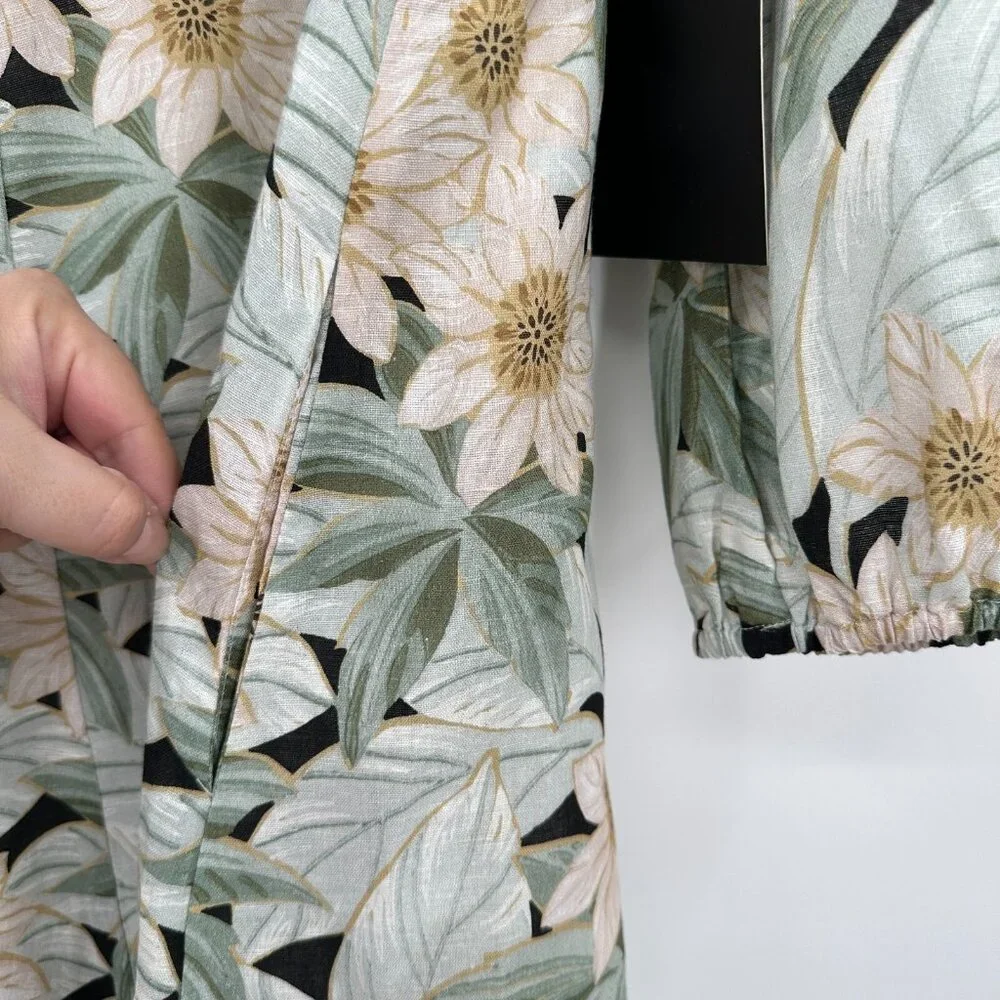 Tuckernuck Maison Des Fleurs Maxi Dress sz S NWT Cotton/Linen Floral Print $298
